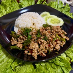 ข้าวกระเพราาหมูสับ