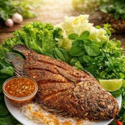 ปลานิลทอดโคตรอร่อย (ท่าข้าม) เจ้าเก่าตลาดนางเลิ้ง (ท่าข้าม)