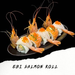 Su111 โรลแซลมอนกุ้งหวาน Ebi Salmon Roll