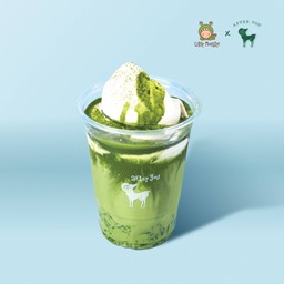 Matcha Lod Chong Frappe With Soft Cream มัทฉะลอดช่องซอฟท์ครีมแฟรปเป้