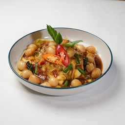 ข้าวไข่ข้นหอยเชลล์ผัดฉ่า