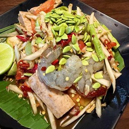 ตำลาวเกาเหลาหมูยอกุ้งสดปลาร้า