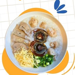 โจ๊กหมูเด้ง ตับนุ่ม ไข่เยี่ยวม้า