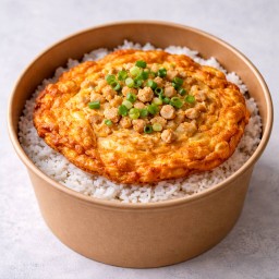 ข้าวไข่เจียวไก่สับ