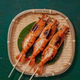 กุ้งย่างเสียบไม้