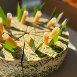 เค้กลอดช่องวัดเจษ แบบชิ้น