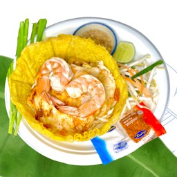 ผัดไทยกระทงทองกุ้ง