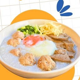 โจ๊กหมูเด้ง ตับนุ่ม ไข่ลวก