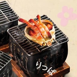 มันปูย่างท๊อปกุ้งอามาเอบิ + แซลมอน