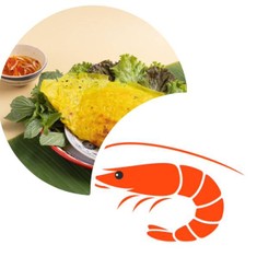 Banh Xeo Tom / ขนมเบื้องเวียดนามไส้กุ้ง