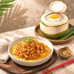 โปรพิเศษ set ข้าวไข่ข้นกุ้งกระเทียม + วุ้นมะพร้าวบ้านแพ้ว