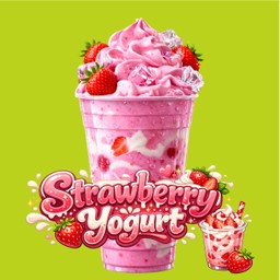 สตอเบอรี่โยเกิร์ตสมูทตี้ Strawberry Yogurt Smoothie