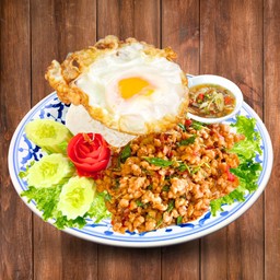 ข้าวกระเพราหมูสับ+ไข่ดาว