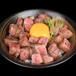 Ss18 ข้าวหน้าเนื้อวากิวลูกเต๋าย่าง Saikoro Wagyu Donburi