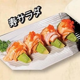 อโวคาโดปลาแซลมอนราดซอสไข่กุ้ง