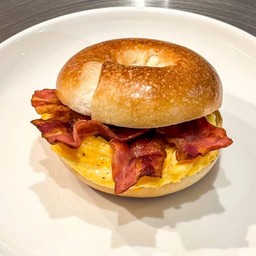 Scrambled eggs Bacon bagel