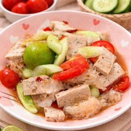 ยำเห็ดหิมะหมูยอคีโต