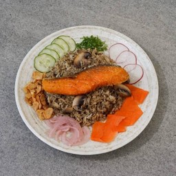 ข้าผัดทรัฟเฟิล แซลมอลสเต็ก