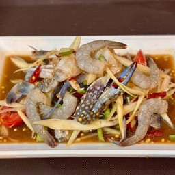 ตำปูม้า+กุ้งสด