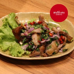 ยำคอหมูย่าง
