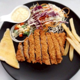 สเต็กไก่ทอด