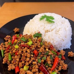 หมูสับผัดหม่าล่าพริกแห้ง