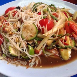 ตำซั่วปูปลาร้าหอยดอง