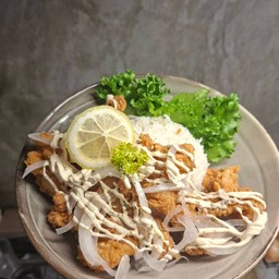 ข้าวไก่ทอดซอสซาวด์ครีม