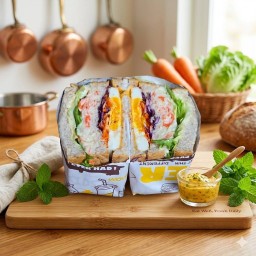 เเซนวิชไข่ดาวปูอัดฉ่ำมายอง