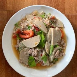 ยำวุ้นเส้น หมูสับ+หมูยอ