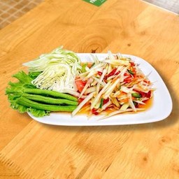 หมูทอดอาซา ส้มตำ ยำ