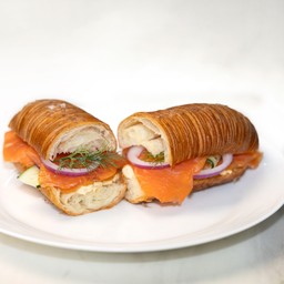 Smoked Salmon and Egg Croissant Roll