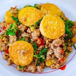 กะเพราหมูสับเต้าหู้