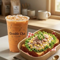 [เซตสุดฮิต] โทตส์สลัดคอร์นทูน่า + Thai Tea (ชาไทยเย็นเข้มข้นสูตรทางร้าน)