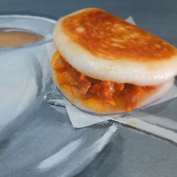 เปาย่างเนยไก่สไปซี่มาโย