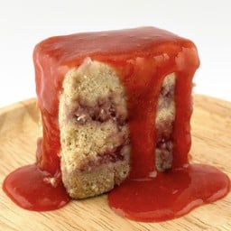 บราวนี่สตรอว์เบอร์รี่ครัมเบิล💪โปรตีน10กรัม❎ไม่เติมน้ำตาล |GF,VG|~120ก