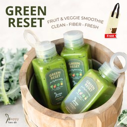 สมูทตี้ผักผลไม้ สูตร Green Reset R2 (3 ขวด) ดื่มง่าย ได้ไฟเบอร์เต็มๆ