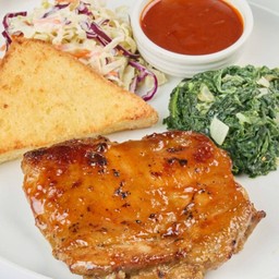 สเต๊กสะโพกไก่ซอสบาร์บีคิว