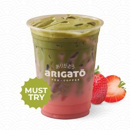 มัทฉะสตรอว์เบอร์รี เย็น 22 ออนซ์