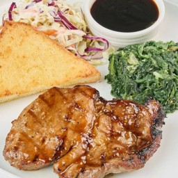 สเต๊กหมูสันคอซอสเทริยากิ