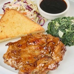 สเต๊กสะโพกไก่ซอสเทริยากิ