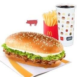 [อร่อยซ่ากับโค้ก] มั่งมีเบอร์เกอร์หมู (L)