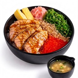 ข้าวแซลม่อนเบริน+มิโซะ