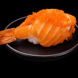 ซูชิกุ้งพันแซลมอน