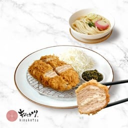 เซ็ตอุด้งมิลเฟยทงคัตสึ หมูสไลด์ 25 ชั้น รสกระเทียม