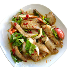 ยำคอหมูย่าง