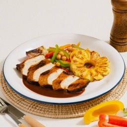 ไก่ย่างซอสบาร์บีคิว Grilled Chicken with BBQ Sauce