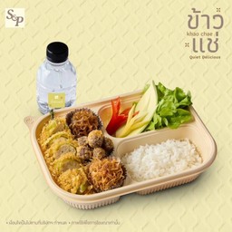 ข้าวแช่ข้าวหอมมะลิ พร้อมเครื่องเคียง