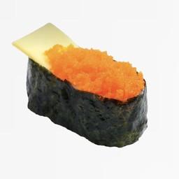 ซูชิหน้าไข่กุ้งชีส