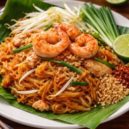 ผัดไทยกุ้งสด